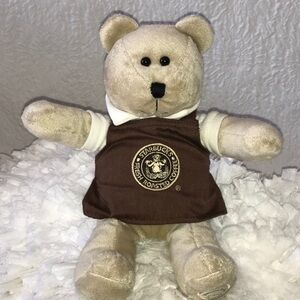 Starbucks Fresh Roasted Coffee Bearista Pike Place Market Apron Bear Plush